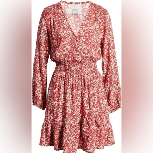 Area Stars, Delilah Floral Long Sleeve Fit & Flare Dress,Excellent Condition,M - Picture 2 of 9